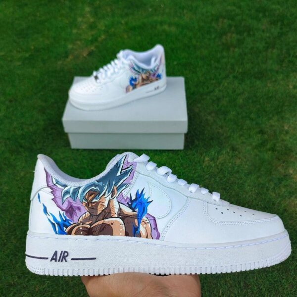 Custom Nike Air Force 1 x Goku Uktra Instinct Dragon Ball Z