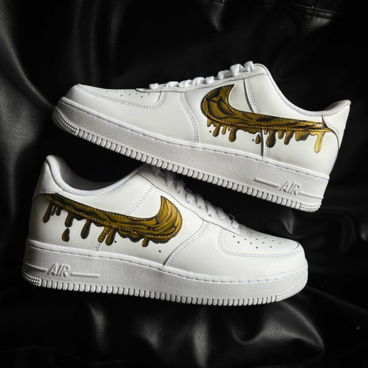 Custom Nike Air Force 1 x Liquid Golden Drip