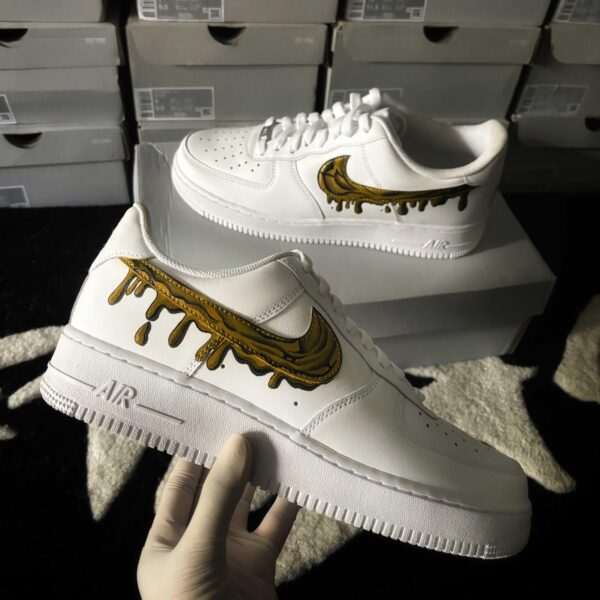 Custom Nike Air Force 1 x Liquid Golden Drip