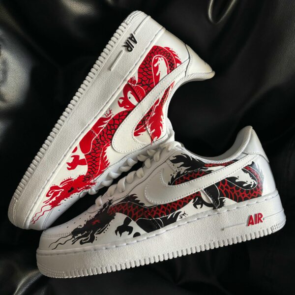 Custom Nike Air Force 1 x Mismatched Dragon