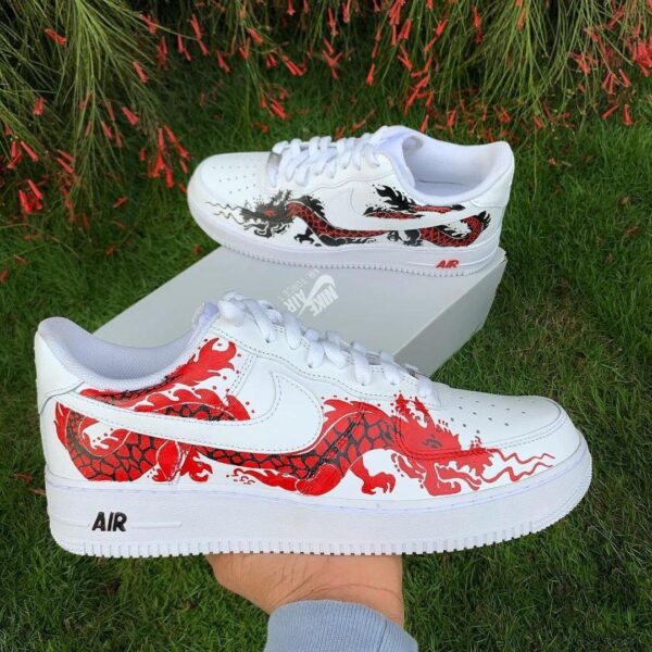 Custom Nike Air Force 1 x Mismatched Dragon