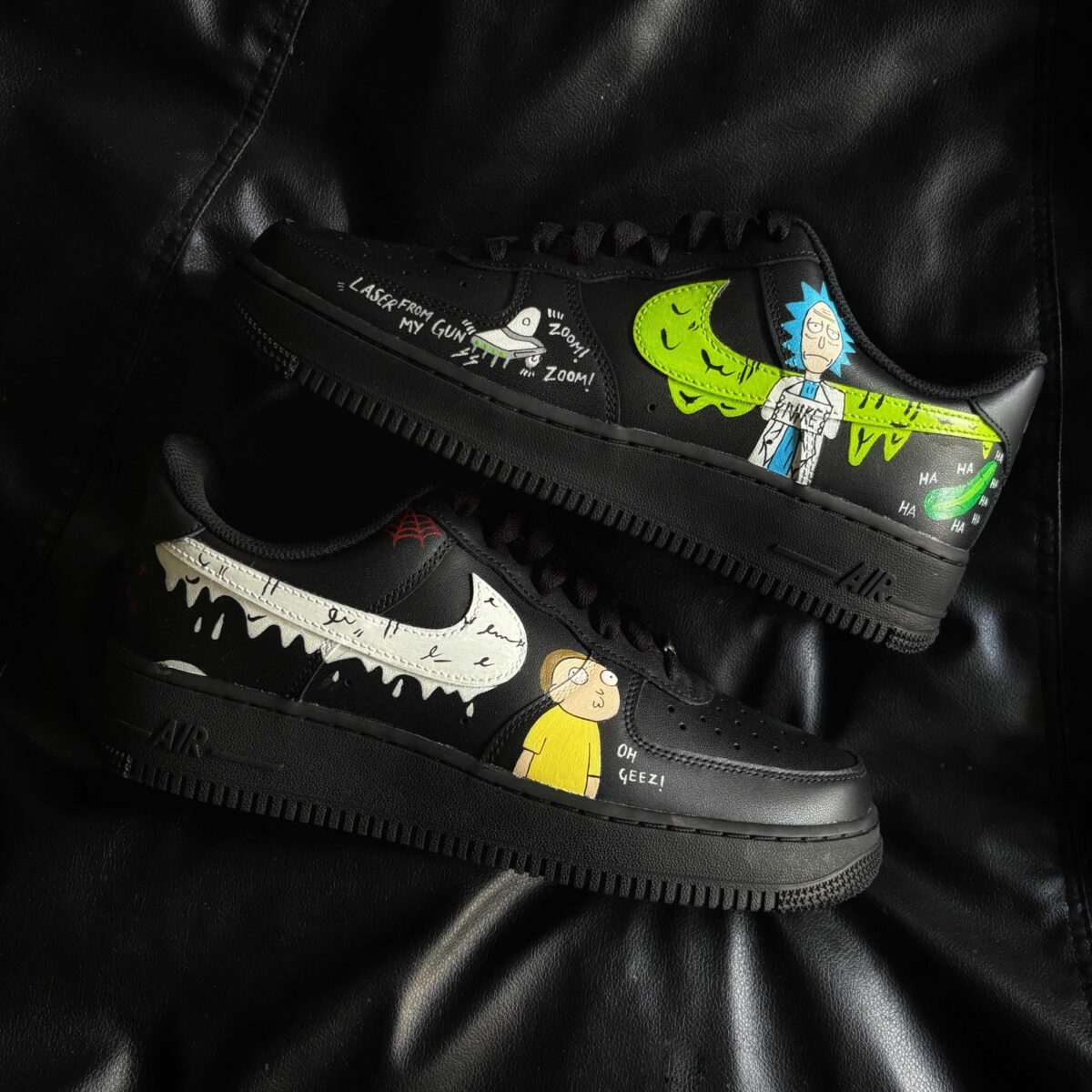 Custom Nike Air Force 1 x Rick and Morty