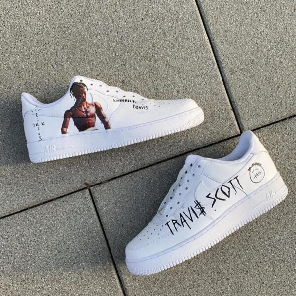 Custom Nike Air Force 1 x Travis Scott Sneakers