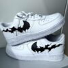 Custom Nike Air Force 1s Black Bat