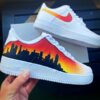 Custom Nike Air Force 1s City sunset