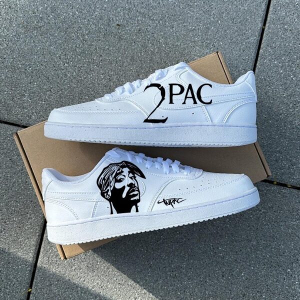 Custom Nike Court Vision x Tupac Sneakers