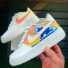 Custom Ocean Sunset Waves Nike Air Force 1s