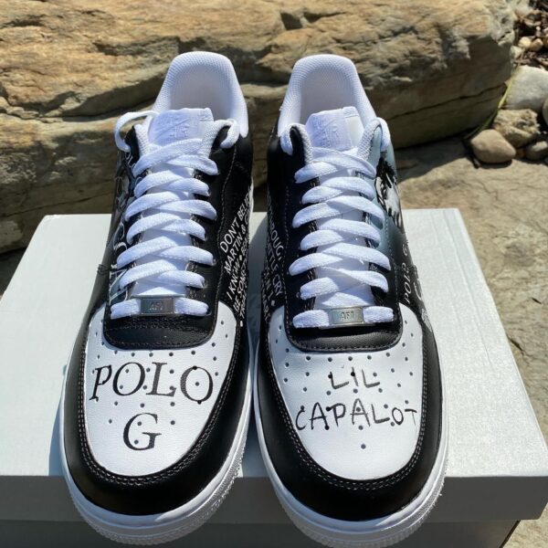 Custom Polo G Lil Capalot Nike Air Force 1 Sneakers