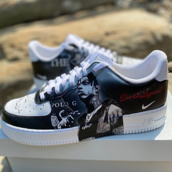 Custom Polo G Lil Capalot Nike Air Force 1 Sneakers