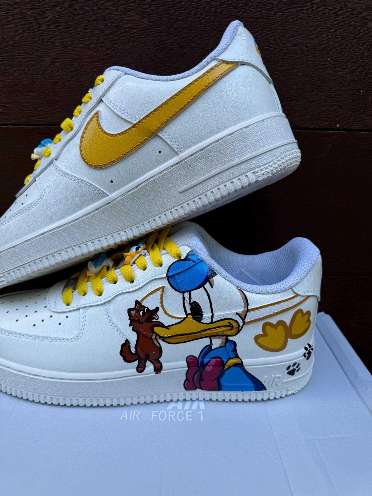 Donald Duck Anime Vibes Custom Air Force 1 Street Style Sneakers