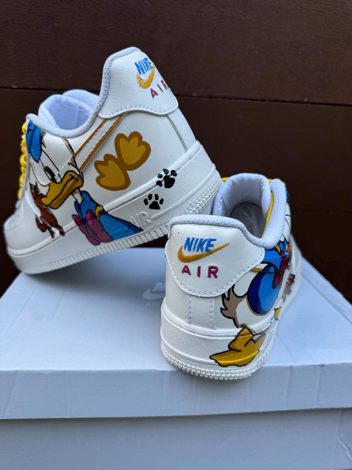 Donald Duck Anime Vibes Custom Air Force 1 Street Style Sneakers