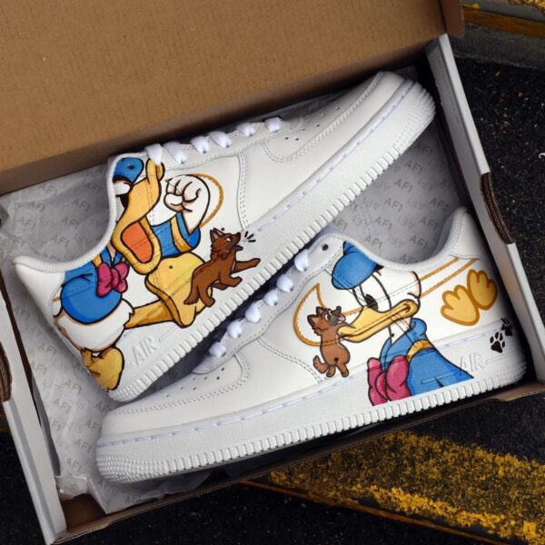 Donald Duck Anime Vibes Custom Air Force 1 Street Style Sneakers