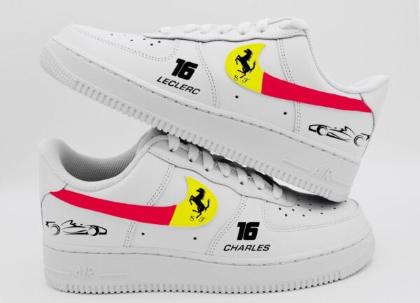 Nike Air Force 1 Custom Ferrari Charles Leclerc F1 Formula 1