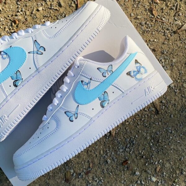 Nike Air Force 1 x Blue Pastel Butterfly