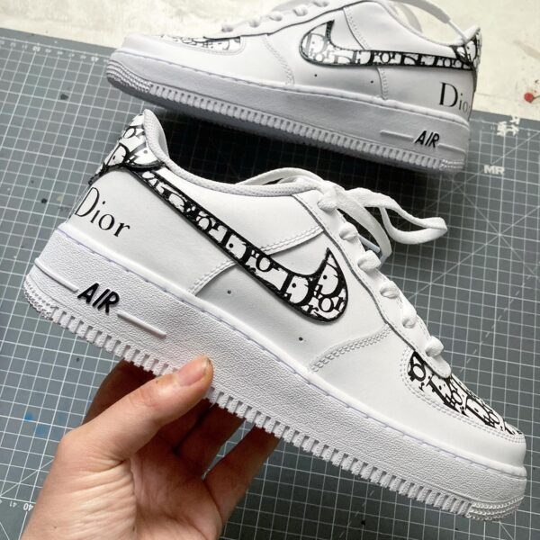 Unique Custom Air Force 1 Sleek Black Design Sneakers