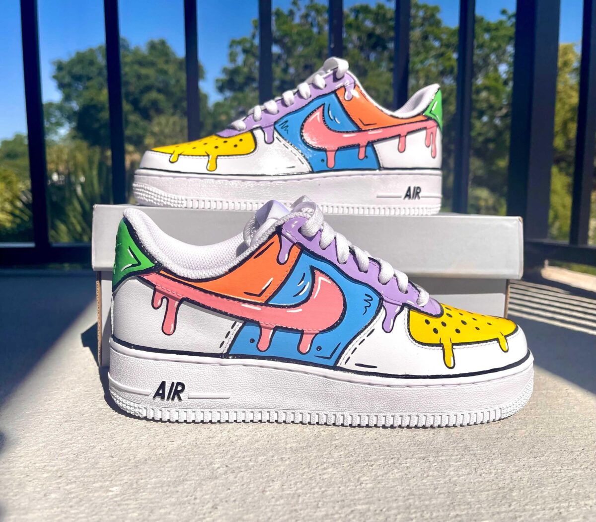 Vibrant Custom Air Force 1 Sneakers Your Perfect Gift Choice